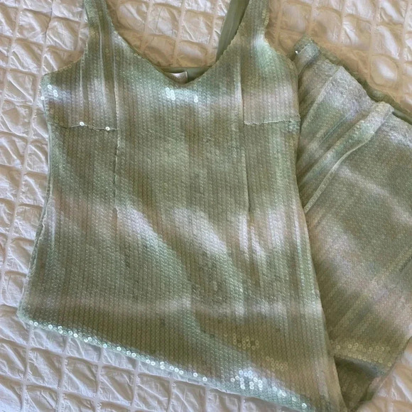 Caroline Costas Sage sequin midi open slit dress - Picture 5 of 13